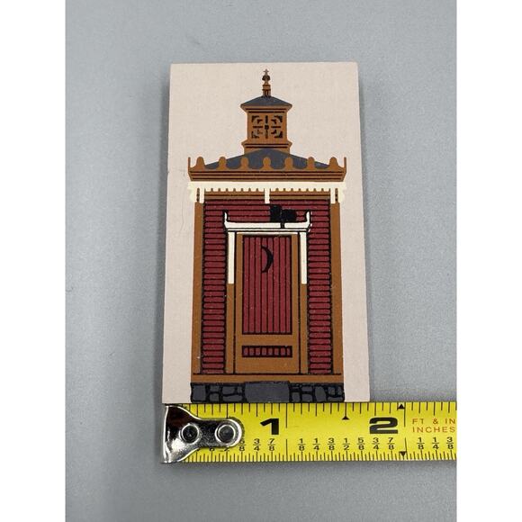 The Cat's Meow Victorian Outhouse Wooden Accessory Shelf Sitter Decor Set Of 2 - Picture 4 of 4